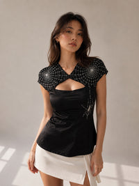 Cobweb Zari Top