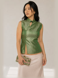 Emerald Brocade Top