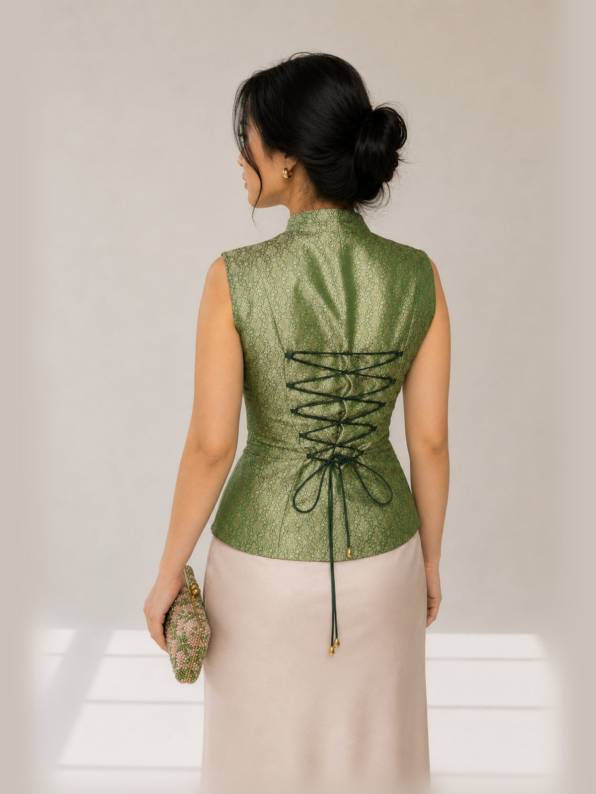 Emerald Brocade Top