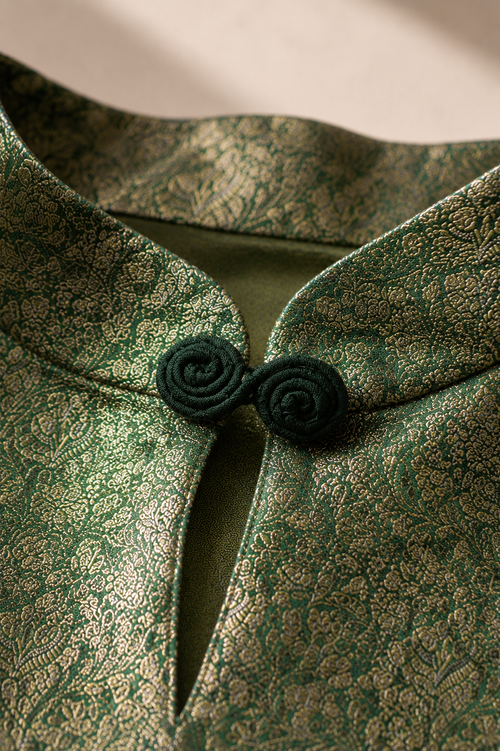 Emerald Brocade Top