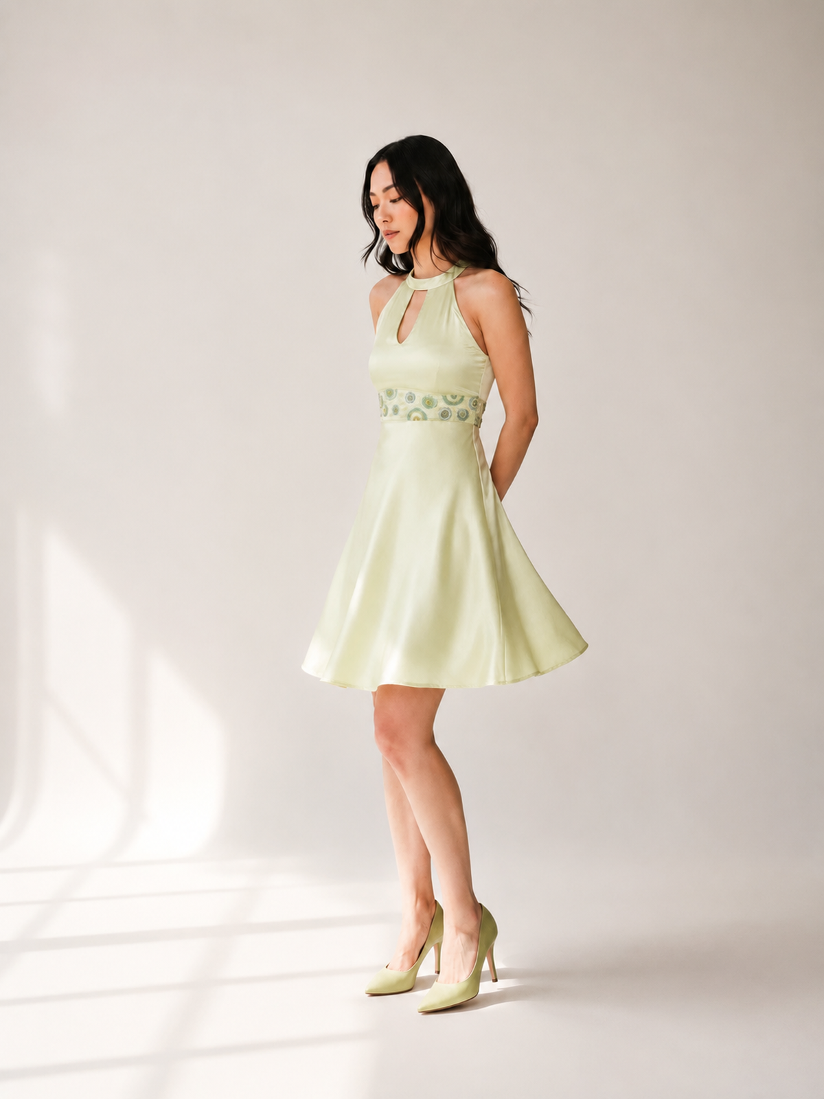 Pistachio Halter Dress